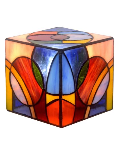 Lampe de chevet façon Tiffany Sphères multicolore - 15x15x15 cm